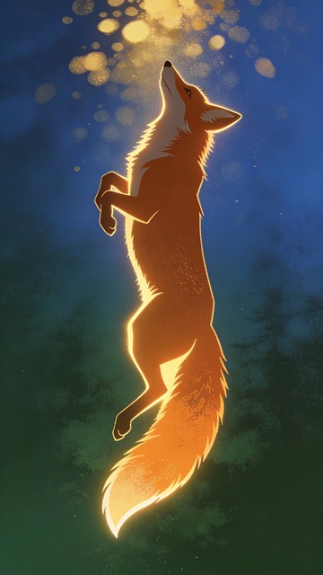 Free Rising Fox Art Image - Fox, Vulpine, Wildlife | Download at StockCake