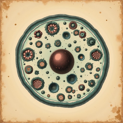 Ancient Cellular Design Free Vintage Cell Illustration Image - Cell, Vintage, Biology ...