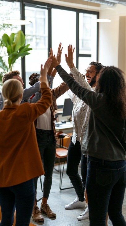 Free Team High-Five Image - Teamwork, Celebration, Success | Download ...
