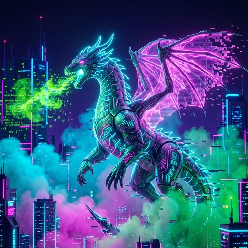 Dragon With Computer Free Dragon Meets Cyberpunk Image - Cyberpunk, Dragon, Neon | Download ...