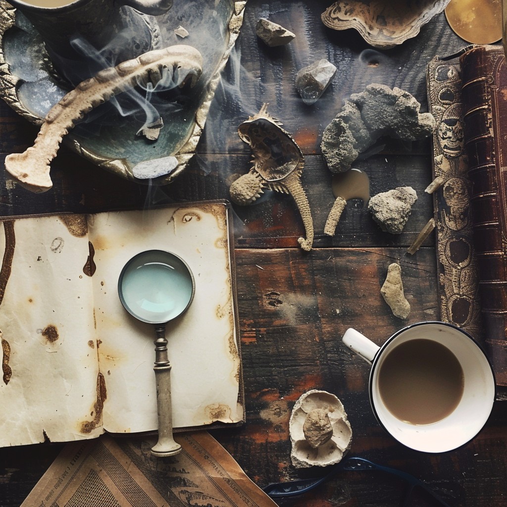 Free Mystical Study Table Image - Vintage, Exploration, Desk | Download ...