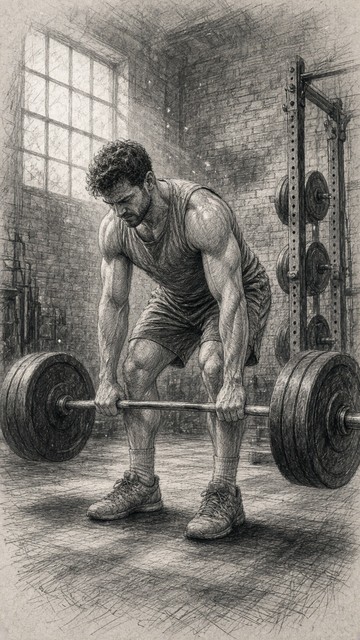 Wall Barbella Rack Download Graphite Deadlift Sketch Image - Sketch, Pencil, Graphite ...
