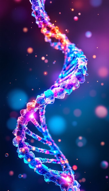 Free Glowing DNA Structure Image - Dna, Helix, Blue | Download at StockCake