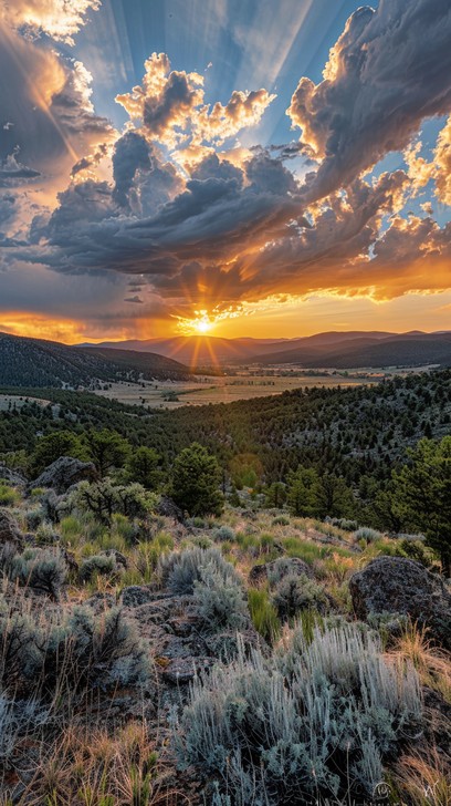 Free Mountain Sunset Glow Image - Sunset, Mountains, Valley | Download ...