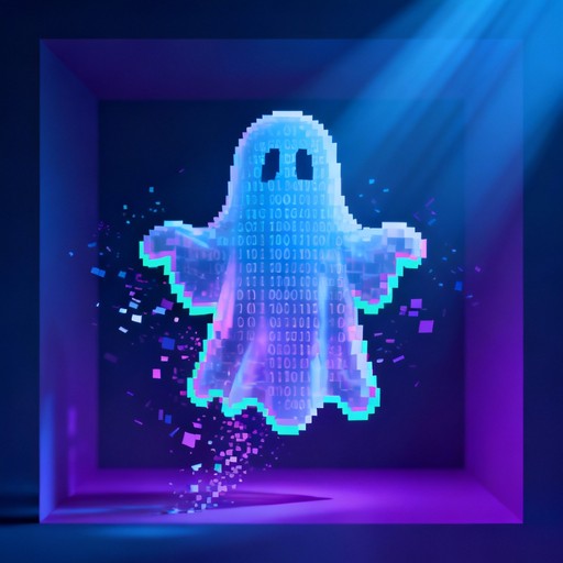 Free Glowing Pixel Ghost Image - Ghost, Pixel, Minimalist | Download at ...