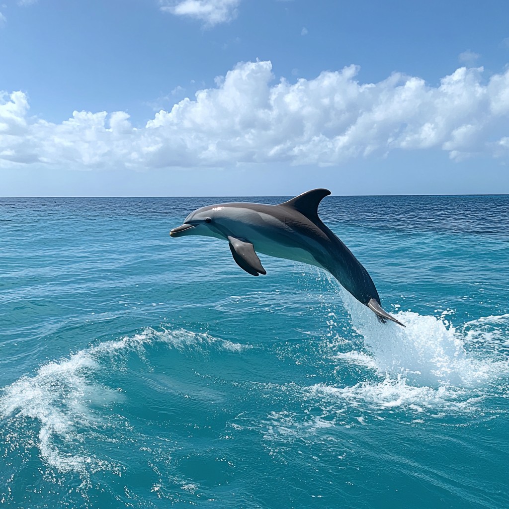 Middle Dolphin Free Dolphin leaps ocean Image - Dolphin, Ocean, Leaping | Download at ...