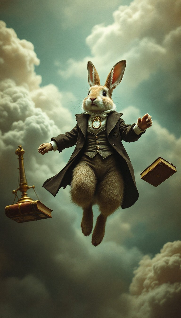 Free Victorian Rabbit Floating Image - Rabbit, Bunny, Victorian ...
