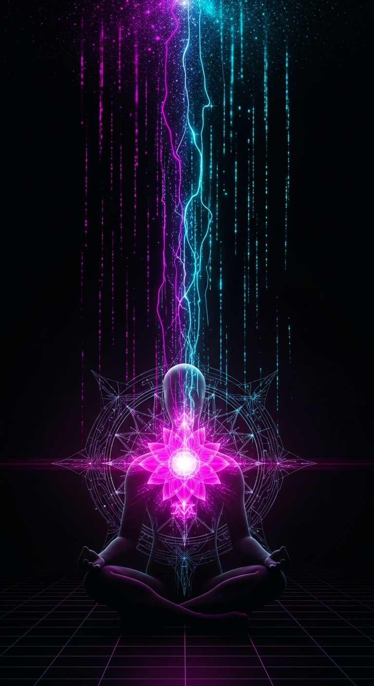 Free Cyber Enlightenment Vision Image - Meditation, Cyberpunk, Chakra ...