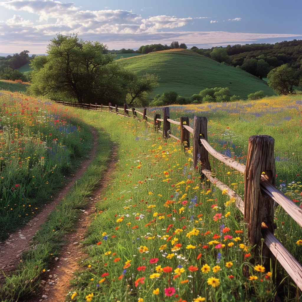 Free Blooming Countryside Path Image - Countryside, Path, Wildflowers ...