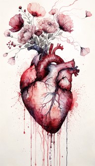 Free Bleeding Heart Flowers Image - Watercolor, Heart, Anatomical ...
