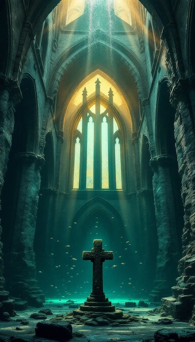 Download Sunken Gothic Cathedral Image - Underwater, Cathedral, Gothic ...
