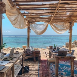 Free Beachside Remote Work Image - Beach, Work, Laptops | Download at ...