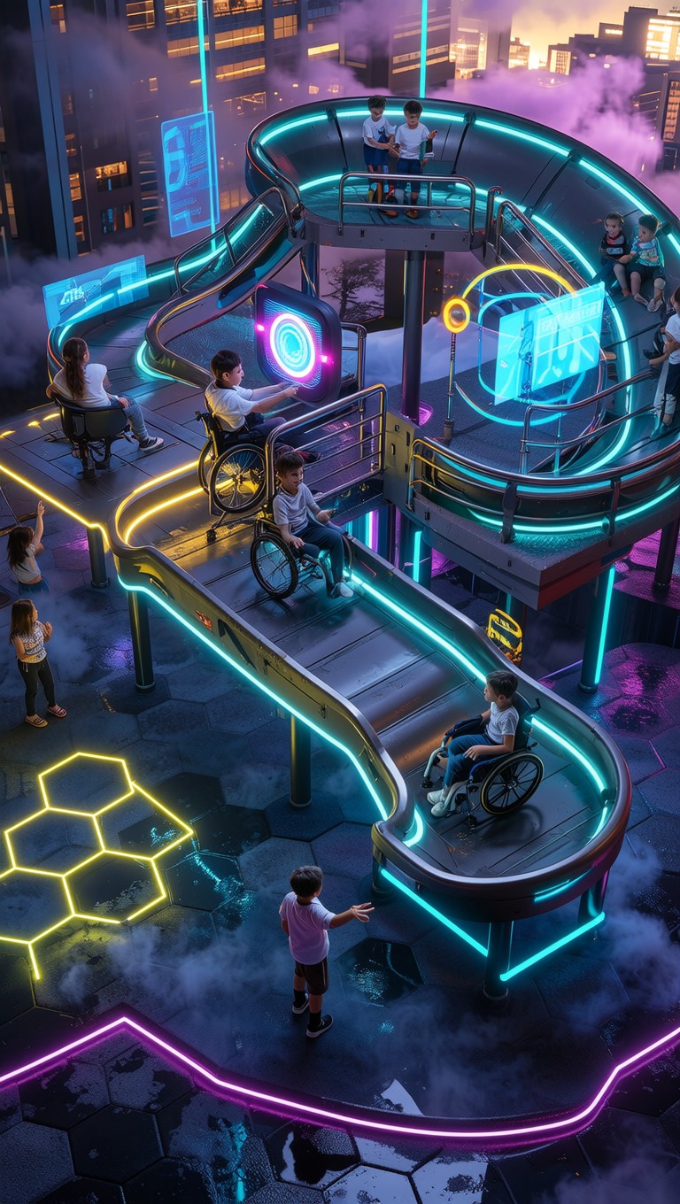 Free Neon Inclusive Playground Image - Cyberpunk, Playground ...