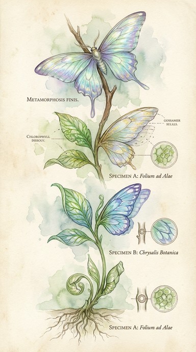 Free Metamorphosis Botanical Illustration Image - Botanical, Watercolor ...