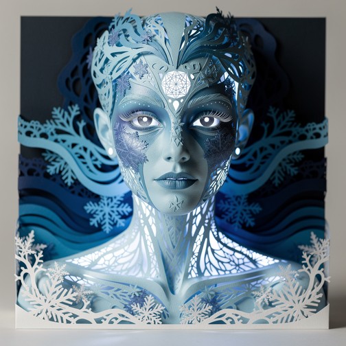 Free Luminous Papercraft Art Image - Papercraft, Kirigami, Blue ...