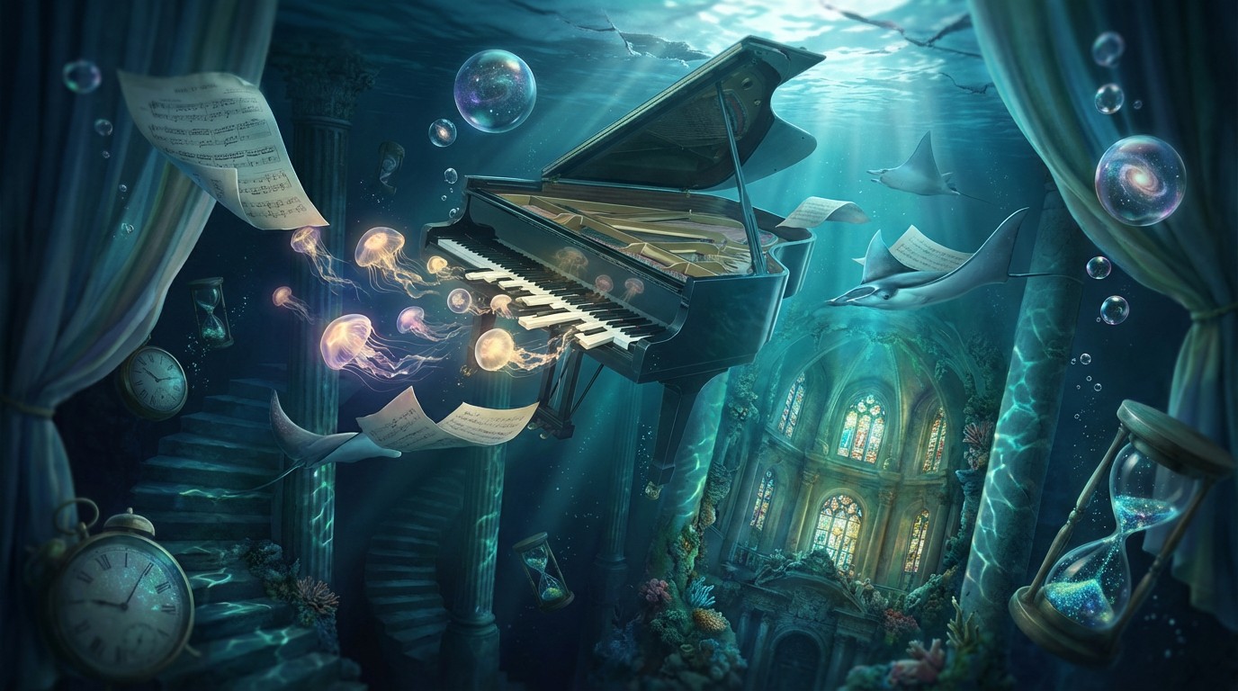 Free Underwater Piano Dreams Image - Underwater, Surreal, Dreamscape ...