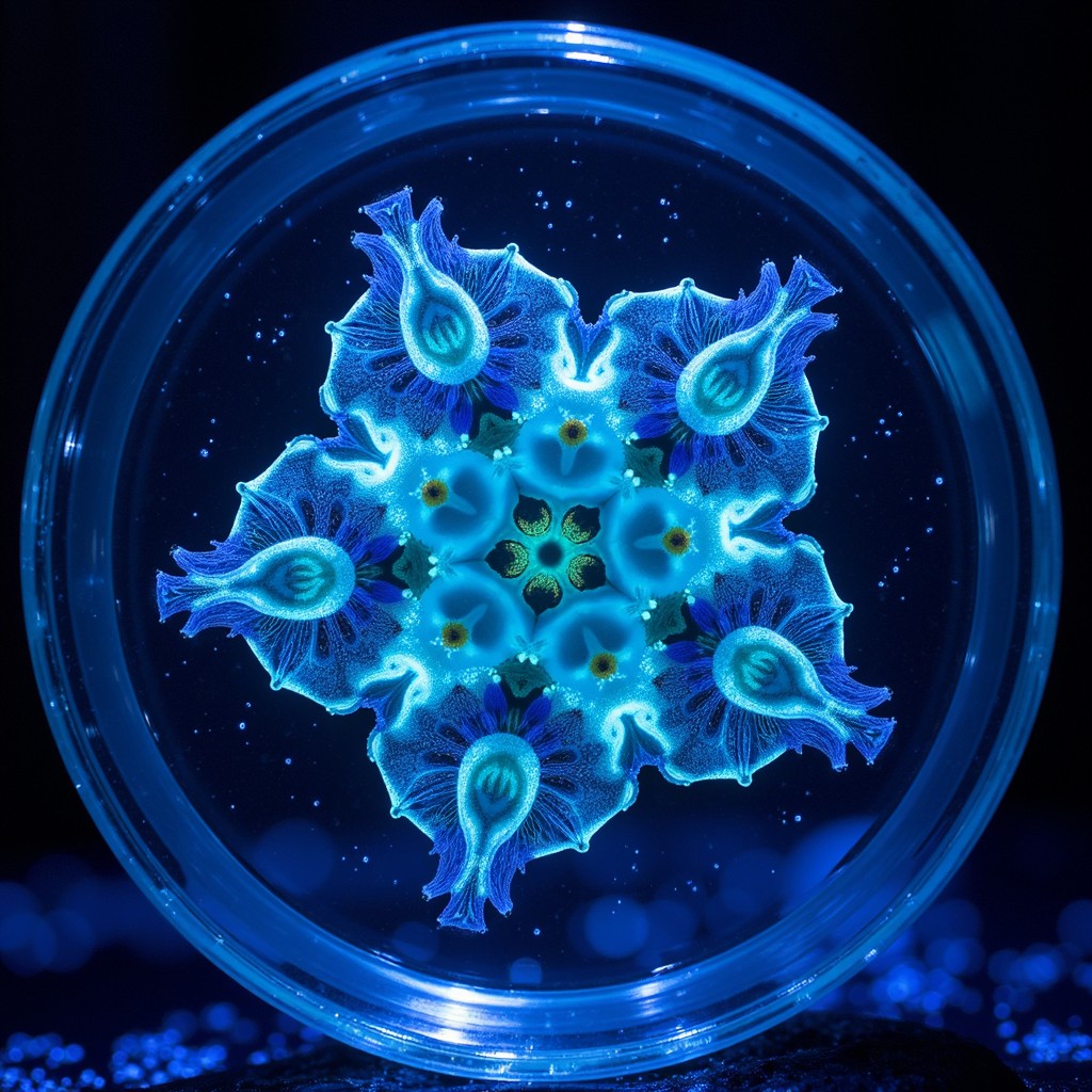Free Luminous Aquatic Microbes Image - Bioluminescent, Microorganisms ...
