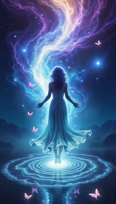 Violet Transforms Free Transcendent Cosmic Goddess Image | Download at StockCake