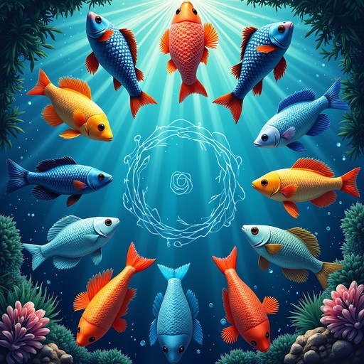Free Kaleidoscopic Fish Mandala Image - Fish, Mandala, Underwater ...