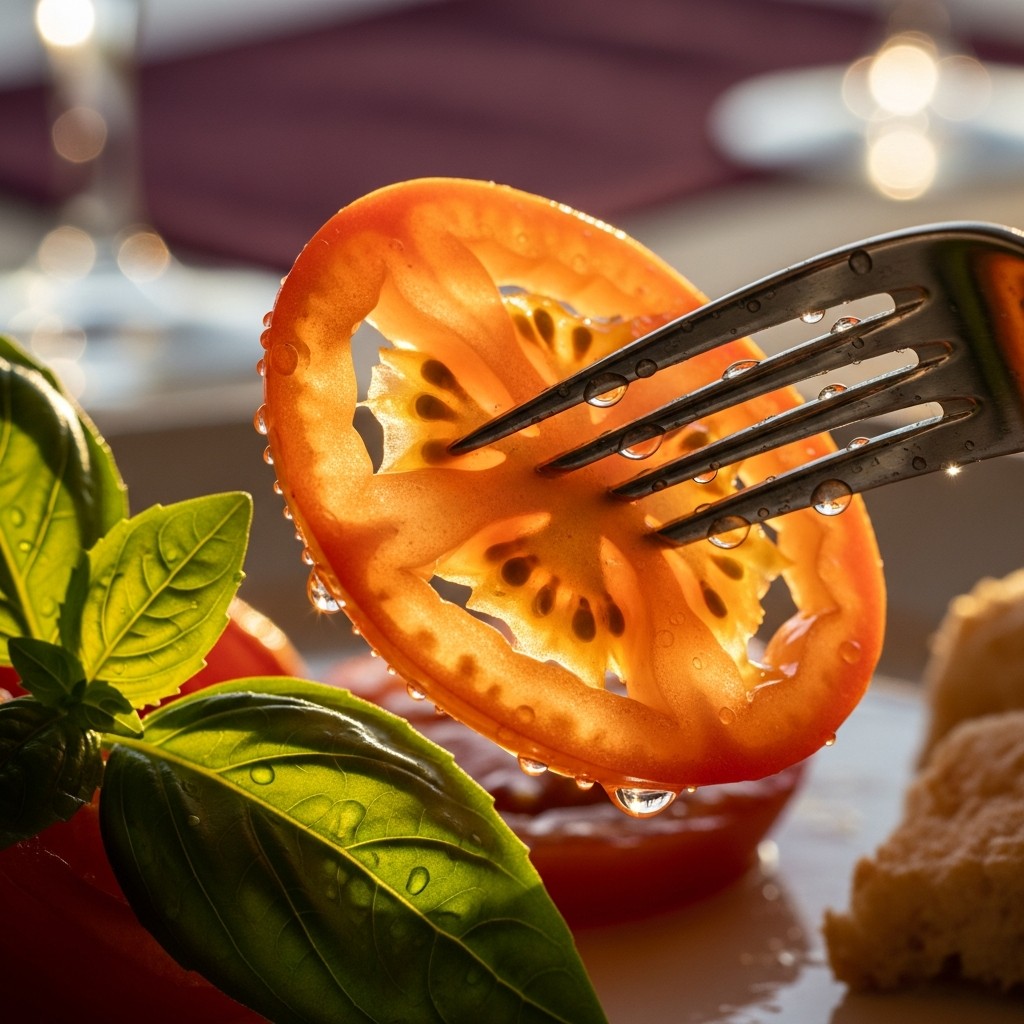 Free Fresh Tomato Moment Image - Food, Tomato, Fork | Download at StockCake