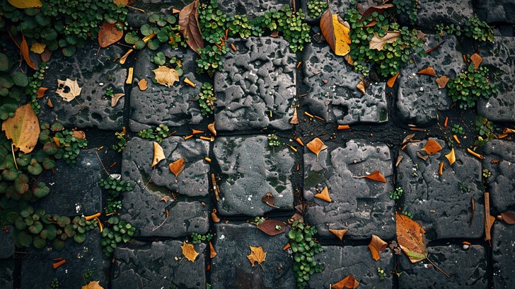 Free Autumn Cobblestone Path Image - Autumn, Cobblestone, Leaves ...
