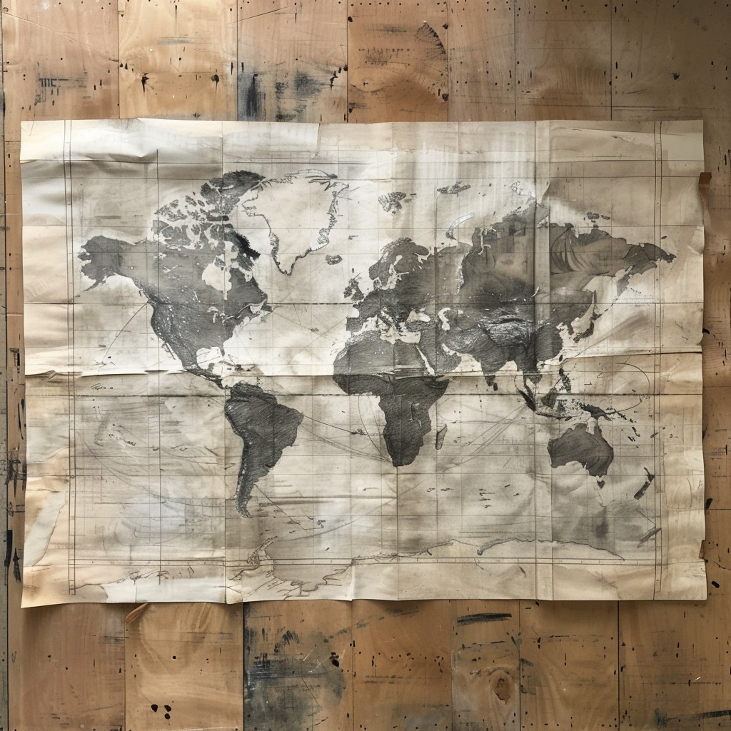 Free Vintage World Map Image - Map, World, Vintage | Download at StockCake