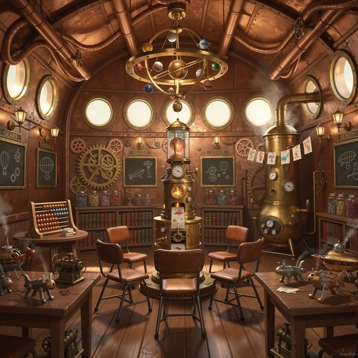 Free Steampunk Preschool Classroom Image - Steampunk, Victorian ...