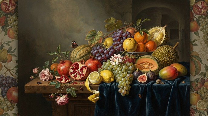 Free Opulent Fruit Arrangement Image - Fruit, Stilllife, Baroque ...
