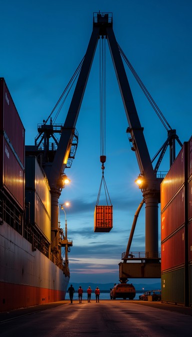 Free Container Crane Twilight Image - Port, Crane, Cargo | Download at ...
