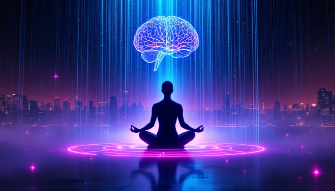 Free Digital Mind Awakening Image - Meditation, Cyberpunk, Neural ...