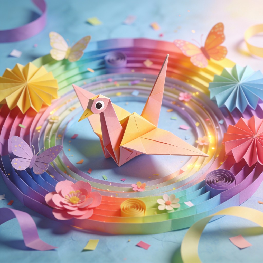 Free Magical Paper Wonderland Image - Origami, Crane, Butterflies ...