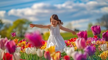 Spring Time Joy Free Joyful Springtime Play Image - Joy, Spring, Girl | Download at ...