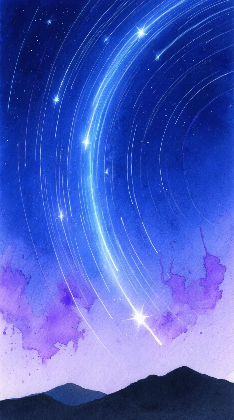 Free Celestial Time Arcs Image - Watercolor, Indigo, Celestial ...