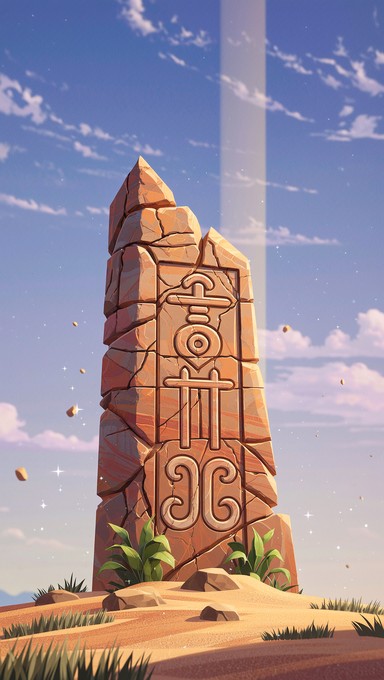 Desert Rune Free Ancient Desert Monument Image - Sandstone, Pedestal, Monument ...