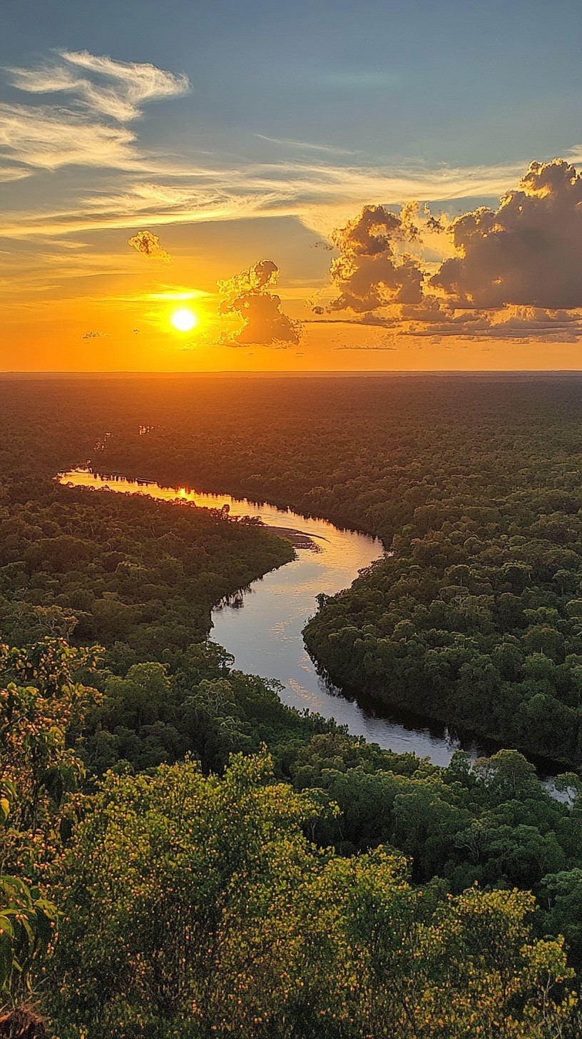 Free Sunset over river Image - Sunset, River, Forest | Download at ...