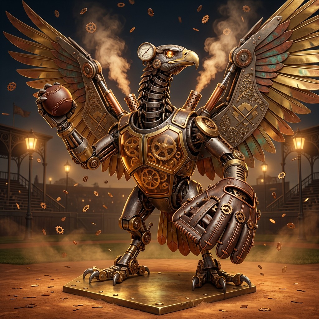 Free Steampunk Baseball Eagle Image - Steampunk, Eagle, Mechanical ...