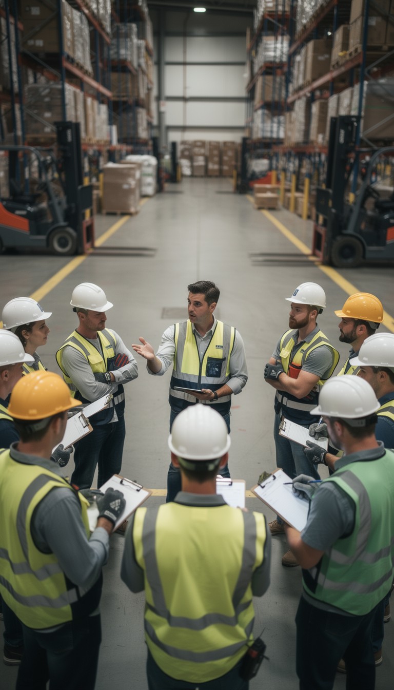 Free Warehouse Team Meeting Image - Warehouse, Workers, Manager ...