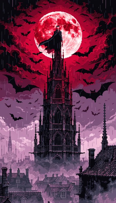Free Gothic Pixel Horror Image - Vampire, Gothic, Pixel | Download at ...