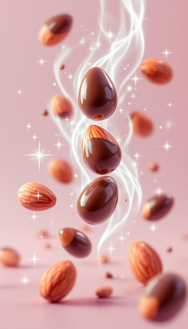 Free Magical Floating Almonds Image - Almonds, Chocolate, Floating ...