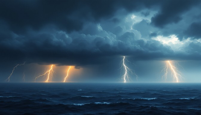 Free Electric Storm Seascape Image - Lightning, Storm, Ocean | Download ...