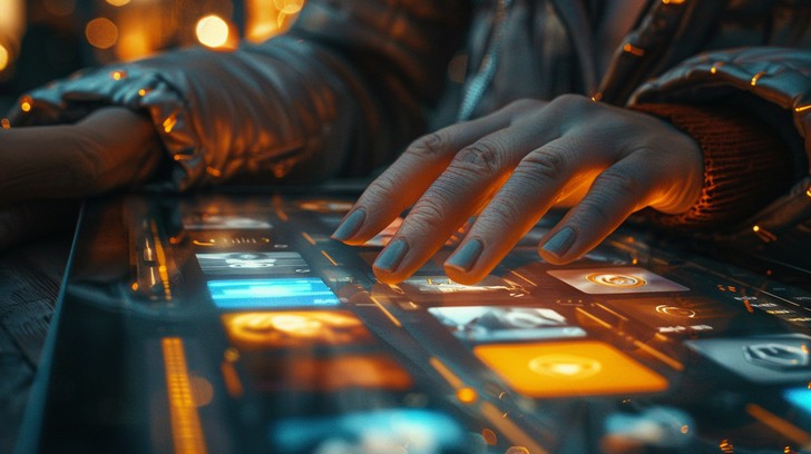 Warm Interface Free Futuristic Interface Interaction Image - Technology, Innovation ...