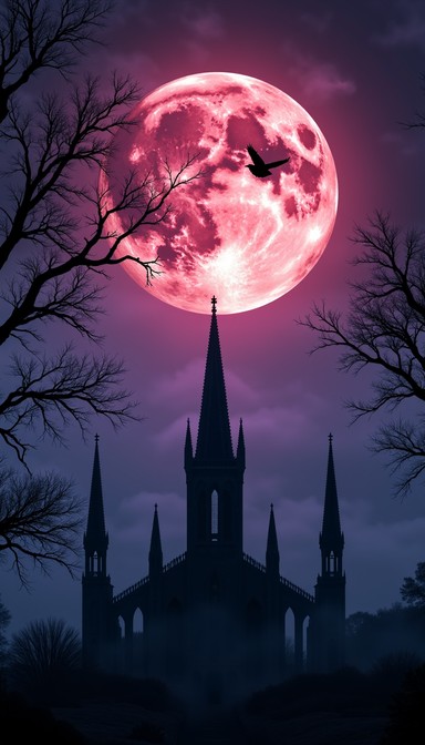 Free Blood Moon Cathedral Image - Cathedral, Gothic, Silhouette ...