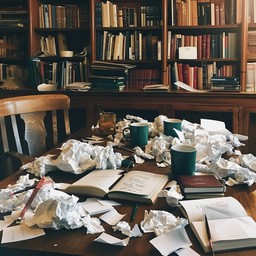 Disarray Study Room Free Chaotic Study Space Image - Books, Papers, Clutter | Download at ...