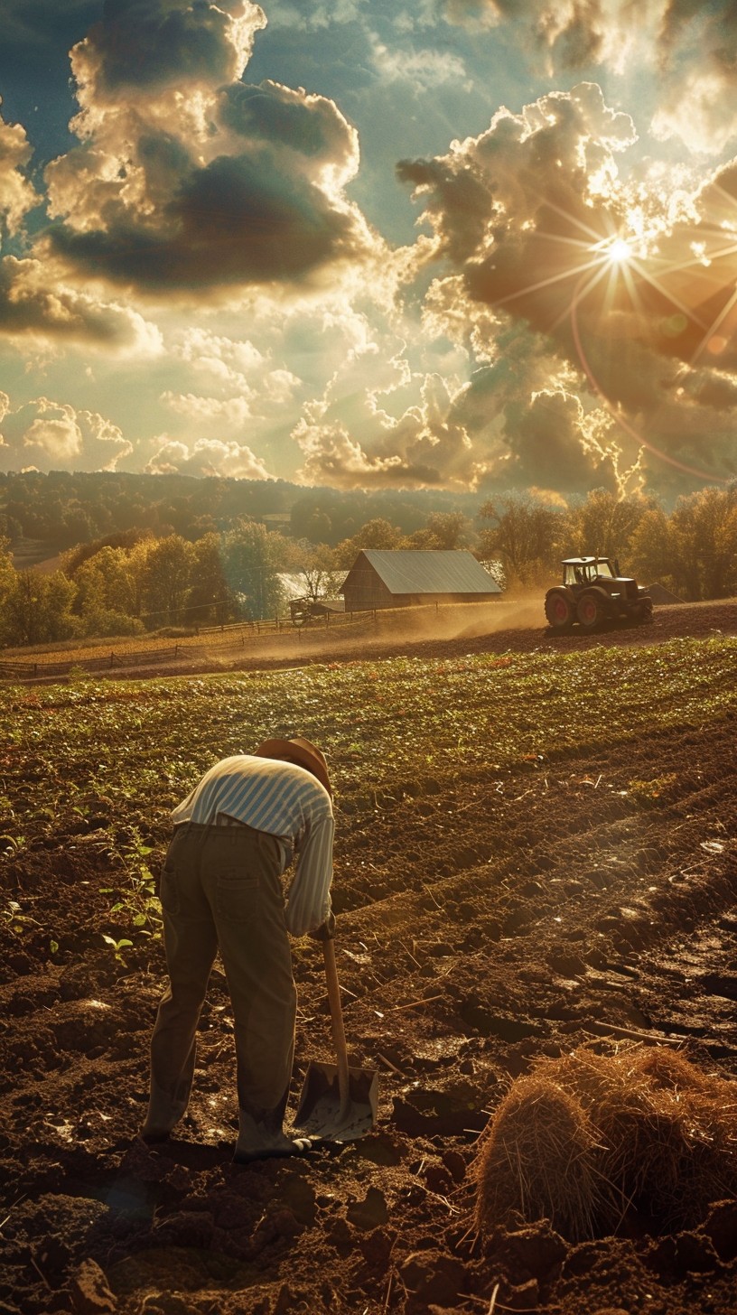 Free Rural Labor Sunset Image - Sunset, Farming, Laborer | Download at ...