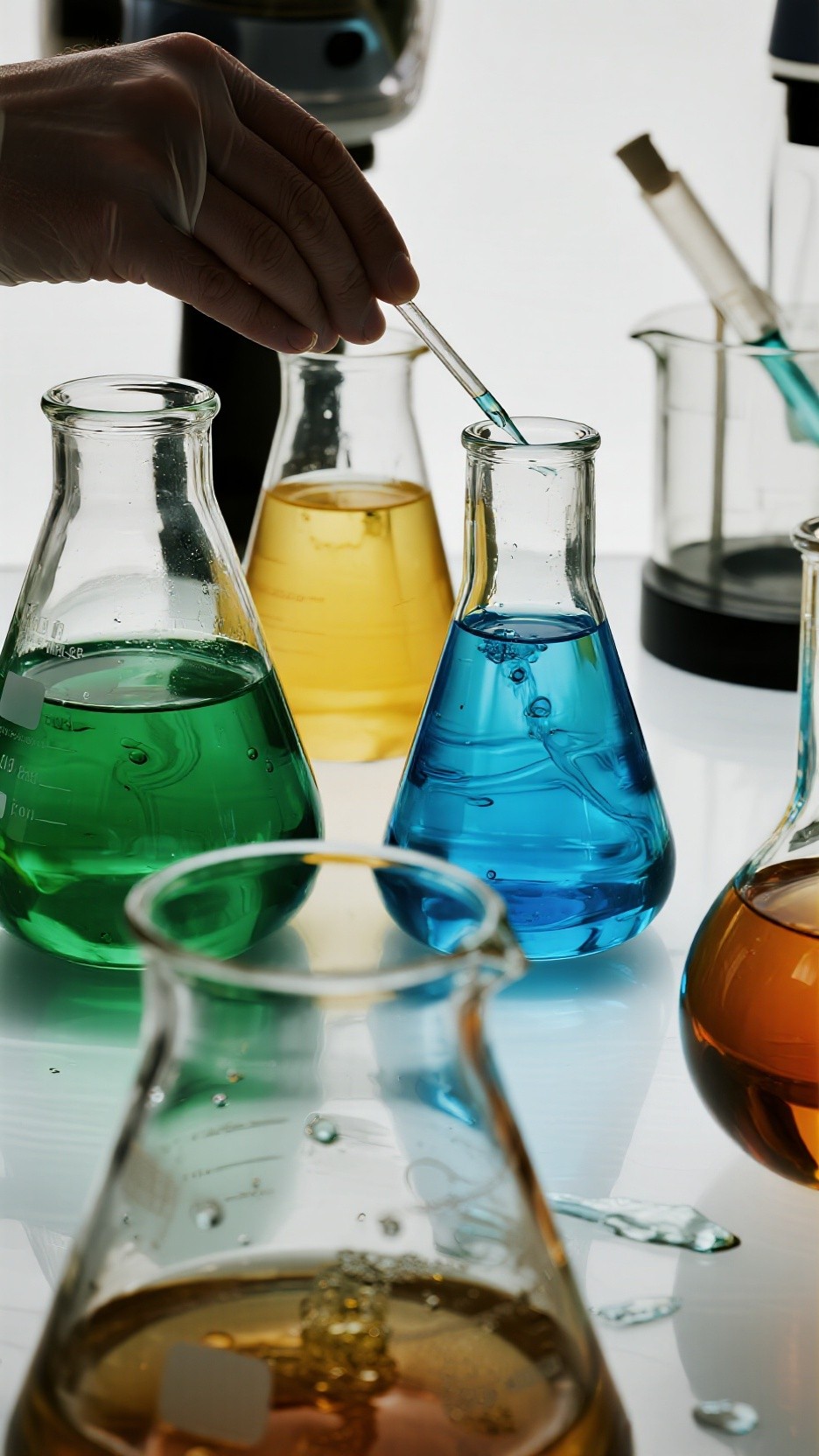 Free Colorful Chemistry Experiment Image - Chemistry, Laboratory ...