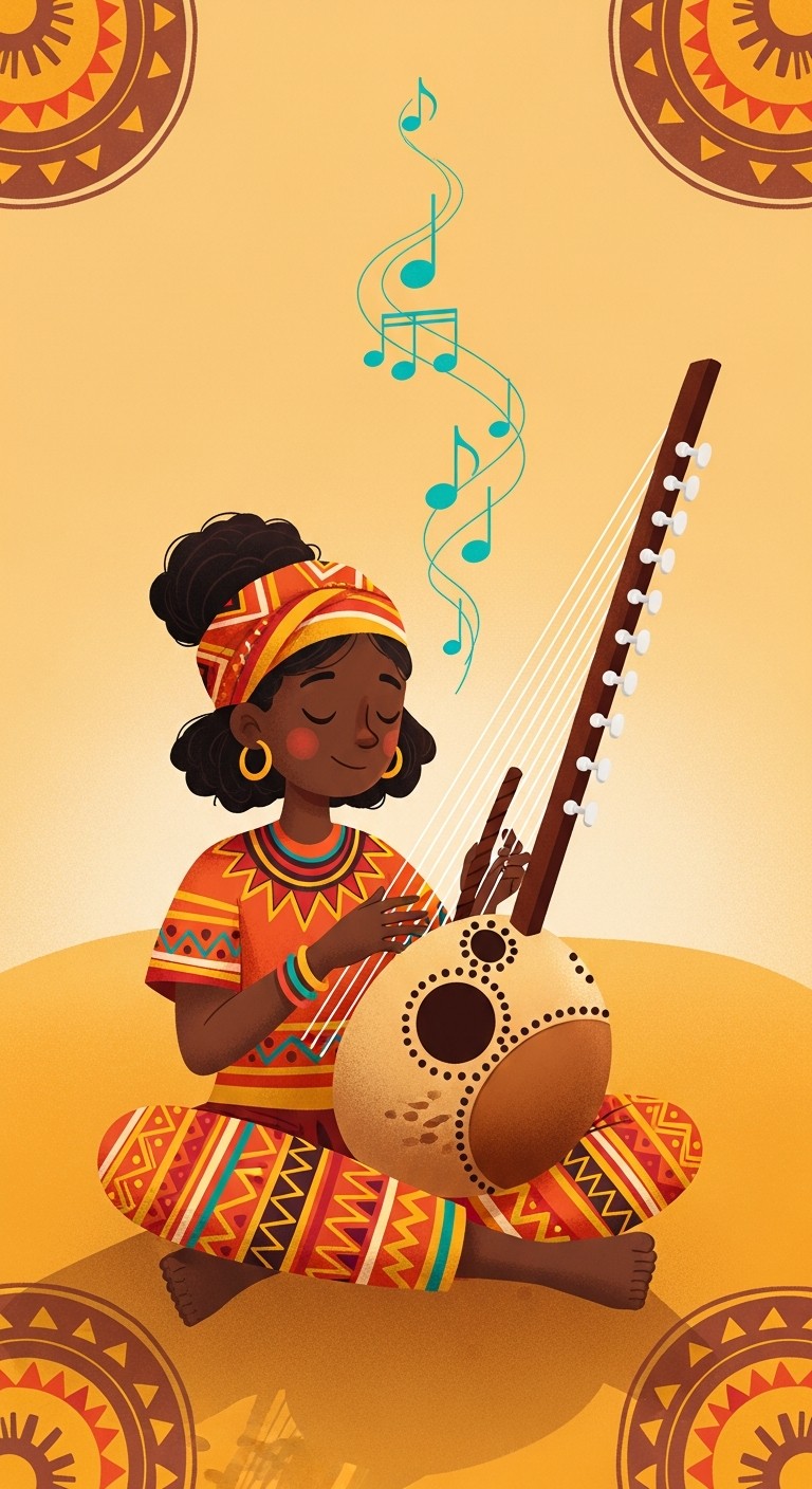 Free Kora Music Magic Image - Girl, Child, Kora | Download at StockCake