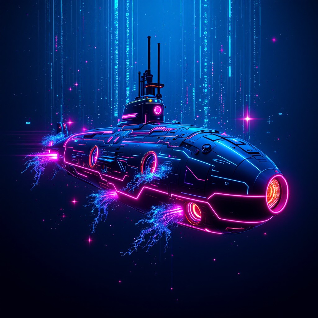 Free Neon Deep Dive Image - Submarine, Cyberpunk, Neon | Download at ...