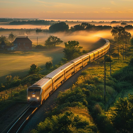 Free Morning Train Journey Image - Train, Sunrise, Countryside ...