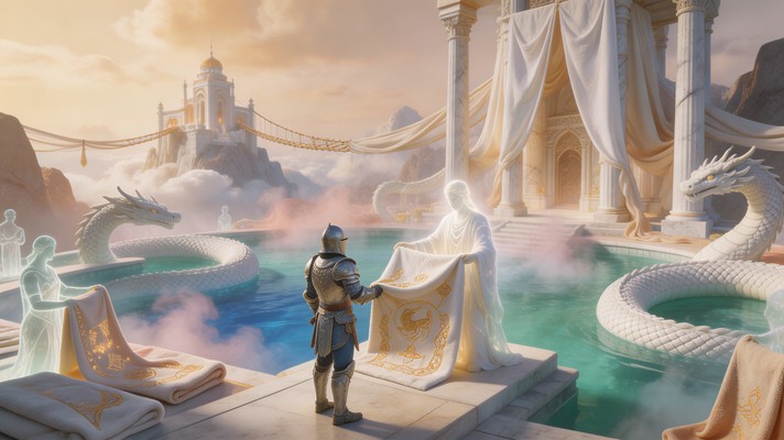 Free Celestial Bathhouse Ritual Image - Fantasy, Dragon, Knight ...