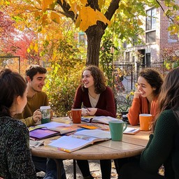 Free Outdoor study group Image - Students, Studying, Outdoors ...
